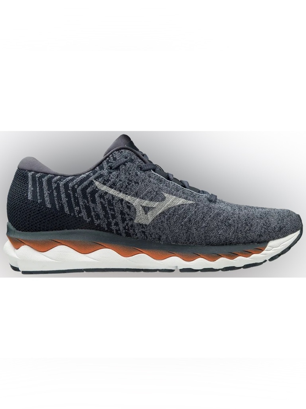 Mizuno Wave Sky Waveknit™ 3 Men's Running Shoe, Size 7, Flintstone-Vapor - Picture 2 of 5